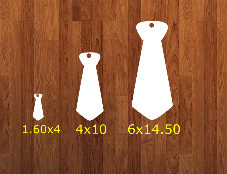 Tie - WITH holes - Wall Hanger - 3 sizes to choose from -  Sublimation Blank  - 1 sided  or 2 sided options