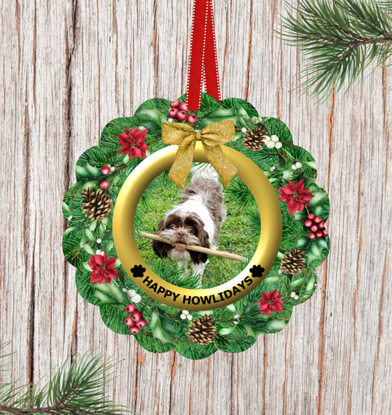 (Instant Print) Digital Download - Personalized your own wreath Happy Howlidays  , made for our  MDF blanks