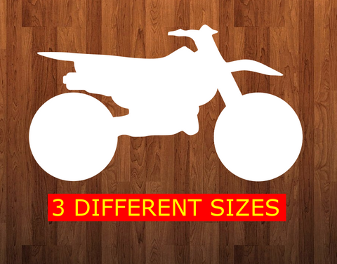 Dirt bike without holes - Wall Hanger - 3 sizes to choose from -  Sublimation Blank  - 1 sided  or 2 sided options