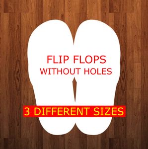 Flip flop without holes - Wall Hanger - 3 sizes to choose from -  Sublimation Blank  - 1 sided  or 2 sided options