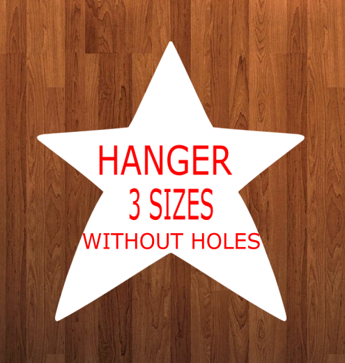Star Without holes - Wall Hanger - 3 sizes to choose from -  Sublimation Blank  - 1 sided  or 2 sided options