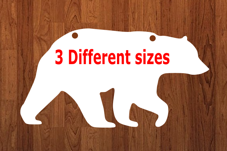 Bear with holes - Wall Hanger - 3 sizes to choose from -  Sublimation Blank  - 1 sided  or 2 sided options