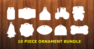 10pc Ornament bundle - Sublimation blanks