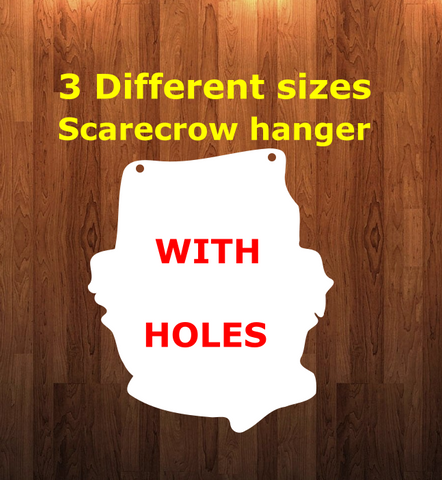 Scarecrow WITH holes - Wall Hanger - 3 sizes to choose from -  Sublimation Blank  - 1 sided  or 2 sided options