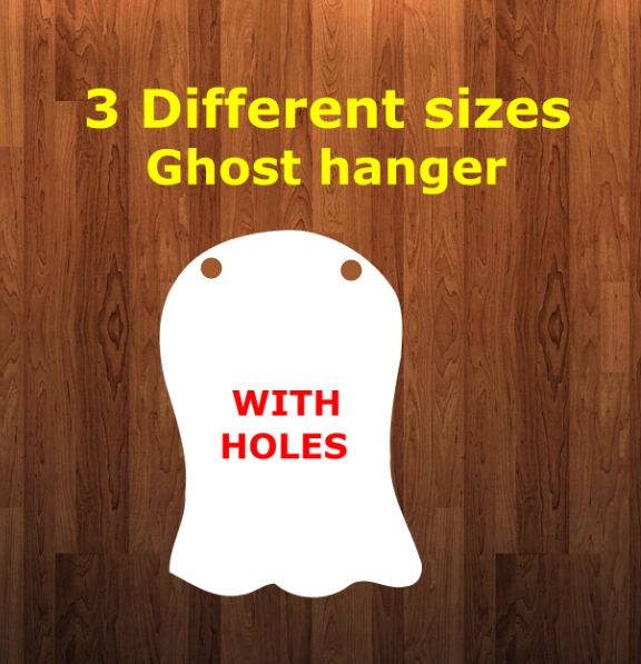 Ghost WITH holes - Wall Hanger - 3 sizes to choose from -  Sublimation Blank  - 1 sided  or 2 sided options