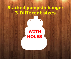 Pumpkin WITH holes - Wall Hanger - 3 sizes to choose from -  Sublimation Blank  - 1 sided  or 2 sided options