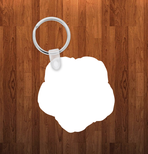 Morning glory Keychain - Single sided or double sided  -  Sublimation Blank