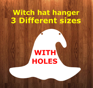 Witch Hat WITH holes - Wall Hanger - 3 sizes to choose from -  Sublimation Blank  - 1 sided  or 2 sided options