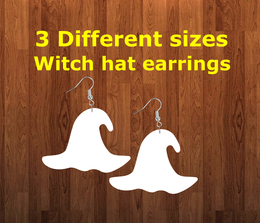 Witch hat earrings size 2 inch - BULK PURCHASE 10pair