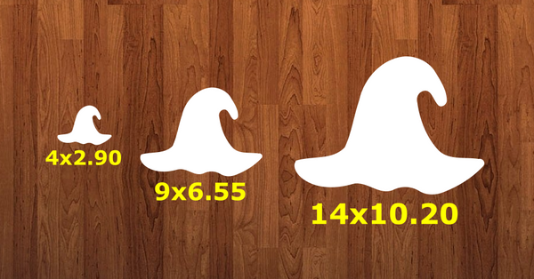 Witch Hat WITHOUT holes - Wall Hanger - 4 sizes to choose from -  Sublimation Blank  - 1 sided  or 2 sided options