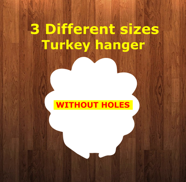 Turkey WITHOUT holes - Wall Hanger - 3 sizes to choose from -  Sublimation Blank  - 1 sided  or 2 sided options