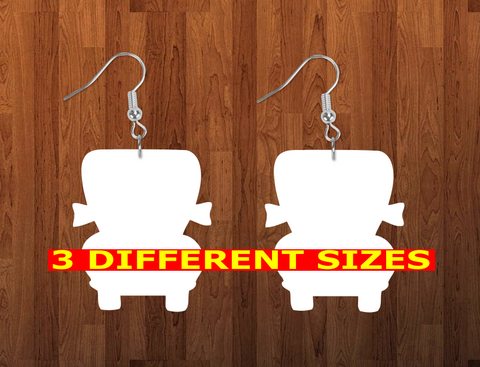 Truck earrings size 2 inch - BULK PURCHASE 10pair - Sublimation blanks