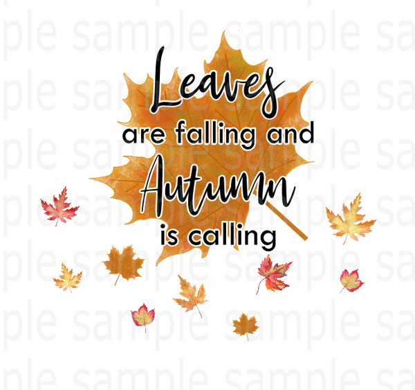 (Instant Print) Digital Download - Leaves are falling and Autumn is calling