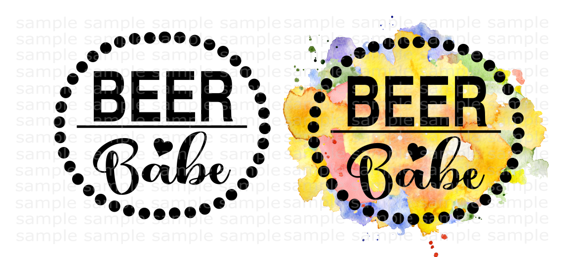 (Instant Print) Digital Download - Beer babe ( 2 PNG Deal )