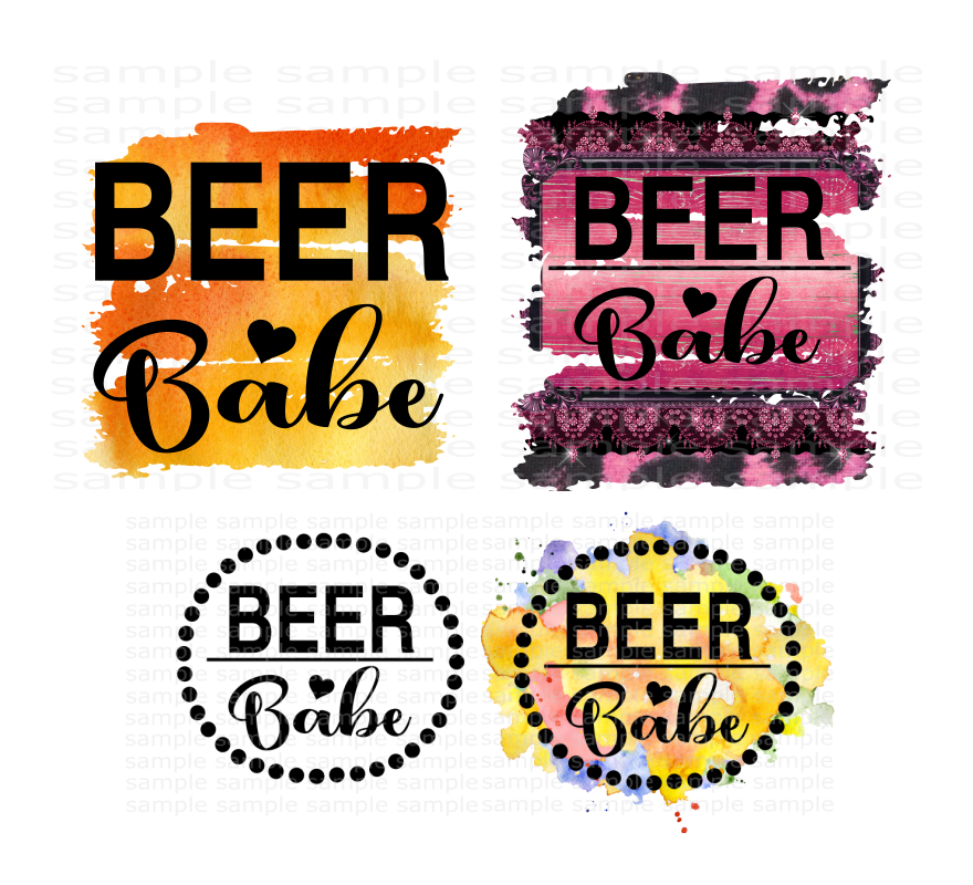 (Instant Print) Digital Download - Beer babe bundle set of 4 designs