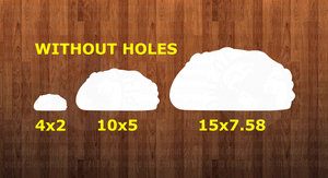WithOUT holes - Taco - 3 sizes to choose from -  Sublimation Blank  - 1 sided  or 2 sided options