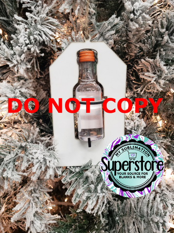 Tag  liquor bottle ornament gift - Bulk pricing option available
