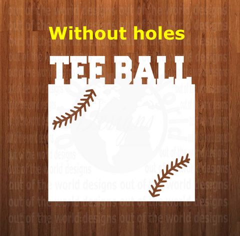 Tee ball WITH laces top frame withOUT holes - 3 different sizes use drop down bar -  Sublimation Blank MDF Single Sided