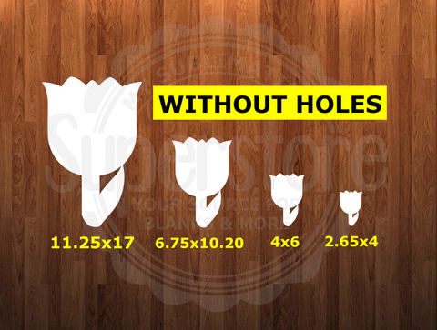 WithOUT holes - Tulip - 4 sizes to choose from -  Sublimation Blank  - 1 sided  or 2 sided options