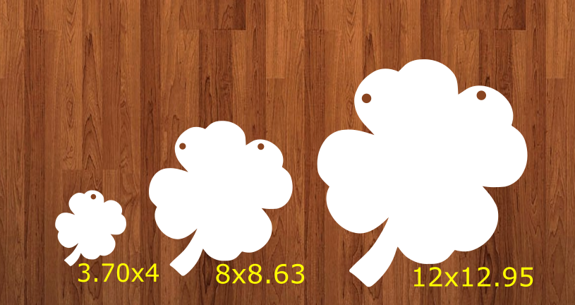 With HOLES - Shamrock - 3 sizes to choose from -  Sublimation Blank  - 1 sided  or 2 sided options