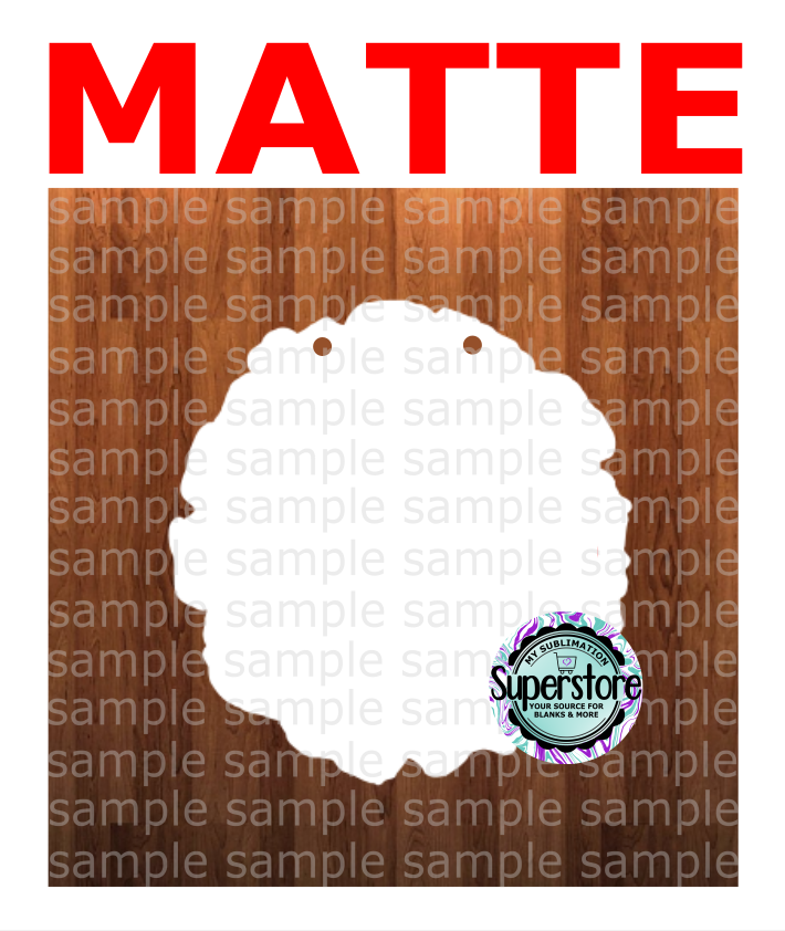 MATTE  Wood slice - WITH holes - Wall Hanger - 5 sizes to choose from - Sublimation Blank