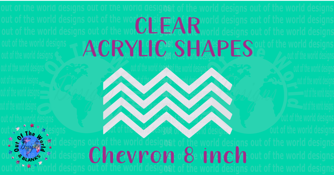 Acrylic Shapes - 4pc Chevron - 8 inches