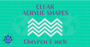 Acrylic Shapes - 4pc Chevron - 8 inches