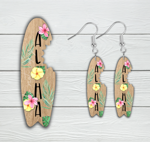 Digital Download - Aloha surfboard design - made for ggsublimation.com blanks