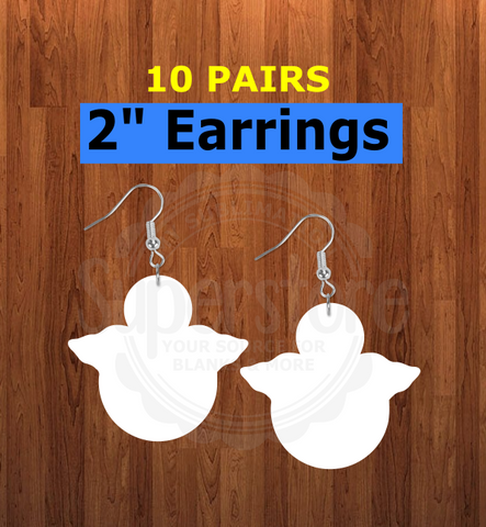 Angel earrings size 2 inch - BULK PURCHASE 10pair