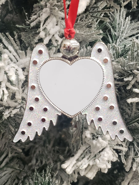 Angel wing ornament (white) - Bulk pricing option