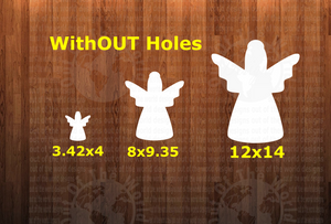 Angel withOUT holes - Wall Hanger - 3 sizes to choose from -  Sublimation Blank  - 1 sided  or 2 sided options