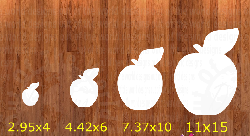 Apple - withOUT holes - Wall Hanger - 4 sizes to choose from -  Sublimation Blank  - 1 sided  or 2 sided options