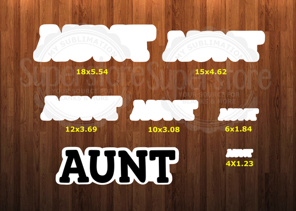 With holes - Aunt shape - 6 different sizes - Sublimation Blanks