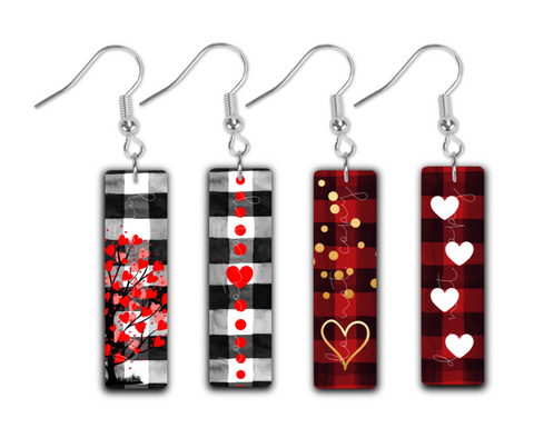 Digital Download - Plaid heart  bar 4pc bundle - made for our blanks