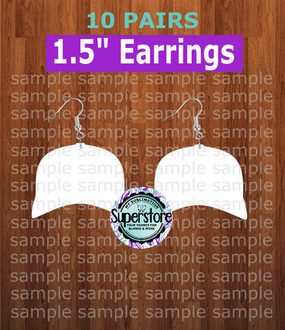 Baseball cap - earrings size 1.5 inch - BULK PURCHASE 10pair