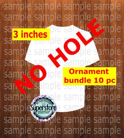 Baseball shirt -withOUT hole - Ornament Bundle Price