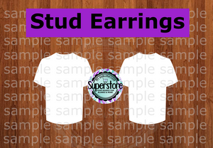 10 or 20 pair bulk buy - Baseball shirt half inch studs for earrings