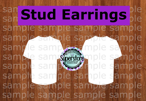 10 or 20 pair bulk buy - Baseball shirt half inch studs for earrings