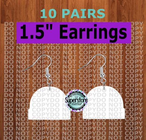 Beanie - earrings size  1.5 inch - BULK PURCHASE 10pair