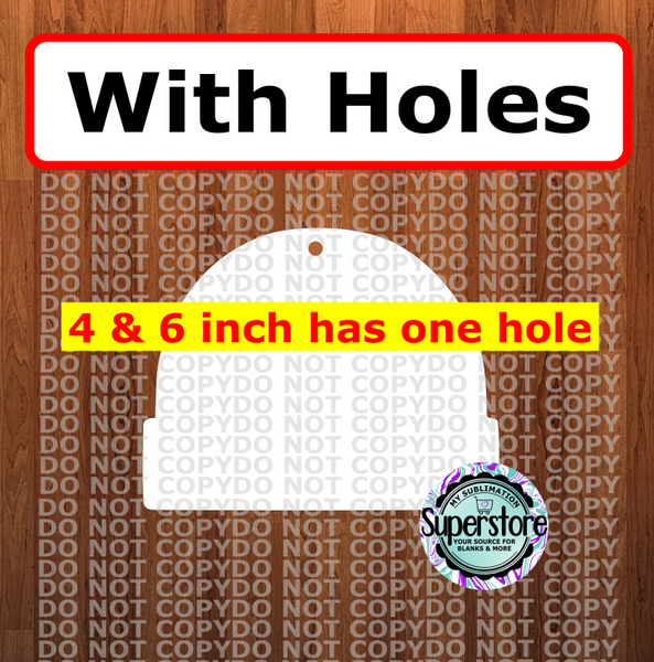 Beanie - WITH holes - Wall Hanger - 5 sizes to choose from - Sublimation Blank