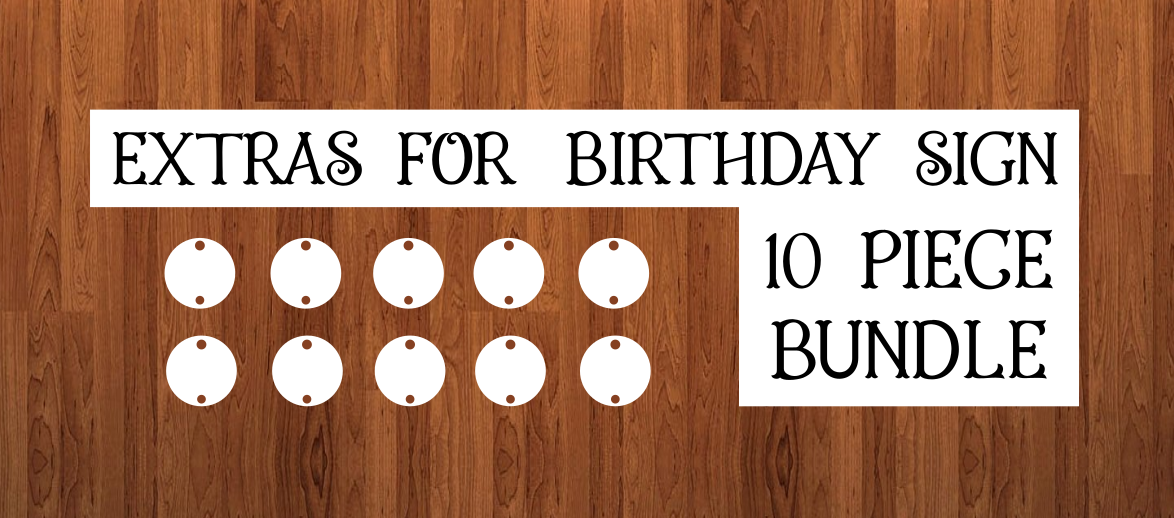 Circle Birthday calendar extras - 10 piece bundle