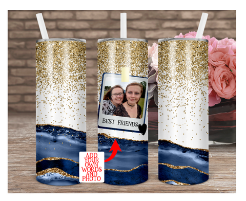 (Instant Print) Digital Download - Add your own photo tumbler  - 20oz skinny straight & tapered file