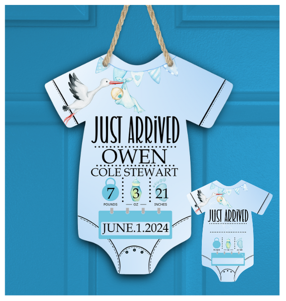 Digital Download - 2pc baby body suit birth annoucement design bundle  - made for our blanks
