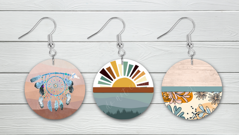 Digital Download  - Round boho 3pc design bundle - made for our blanks