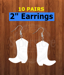 Boot earrings size 2 inch - BULK PURCHASE 10pair