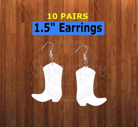 Boot earrings size 1.5 inch - BULK PURCHASE 10pair