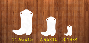 Boot - WITH holes - Wall Hanger - 3 sizes to choose from -  Sublimation Blank  - 1 sided  or 2 sided options
