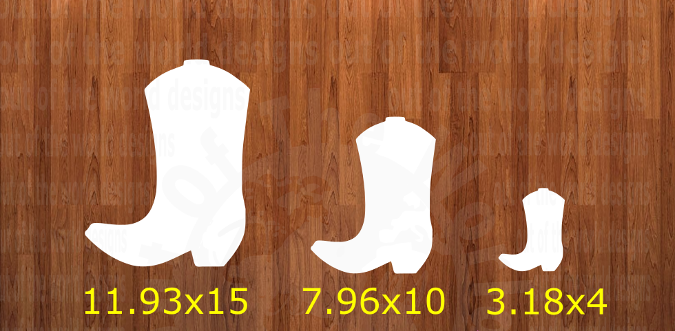 Boot - withOUT holes - Wall Hanger - 3 sizes to choose from -  Sublimation Blank  - 1 sided  or 2 sided options