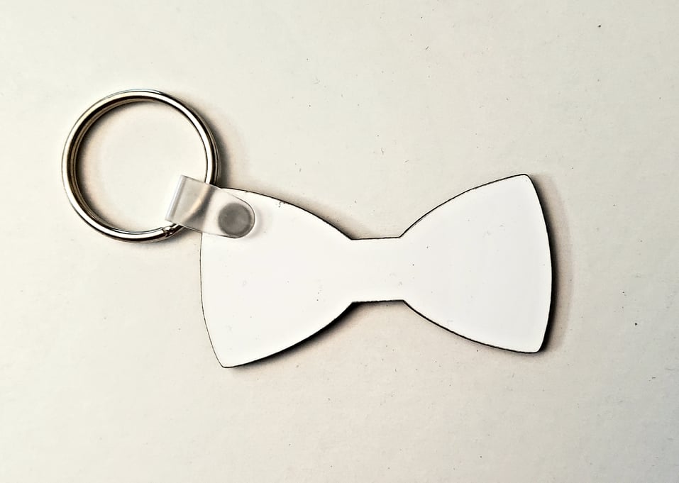 Bow Keychain - Single sided or double sided - Sublimation Blank