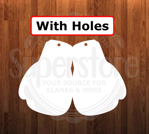 With HOLES - Boxing glove shape - 6 different sizes - Sublimation Blanks